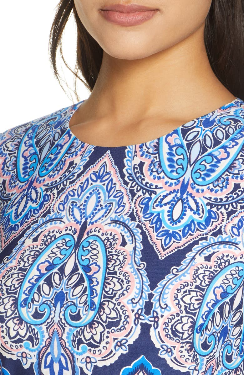 Eliza J Paisley Print Long Sleeve Dress, Alternate, color, 