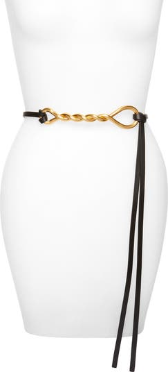 Bottega Veneta Twisted Buckle Leather Belt | Nordstrom display picture 2