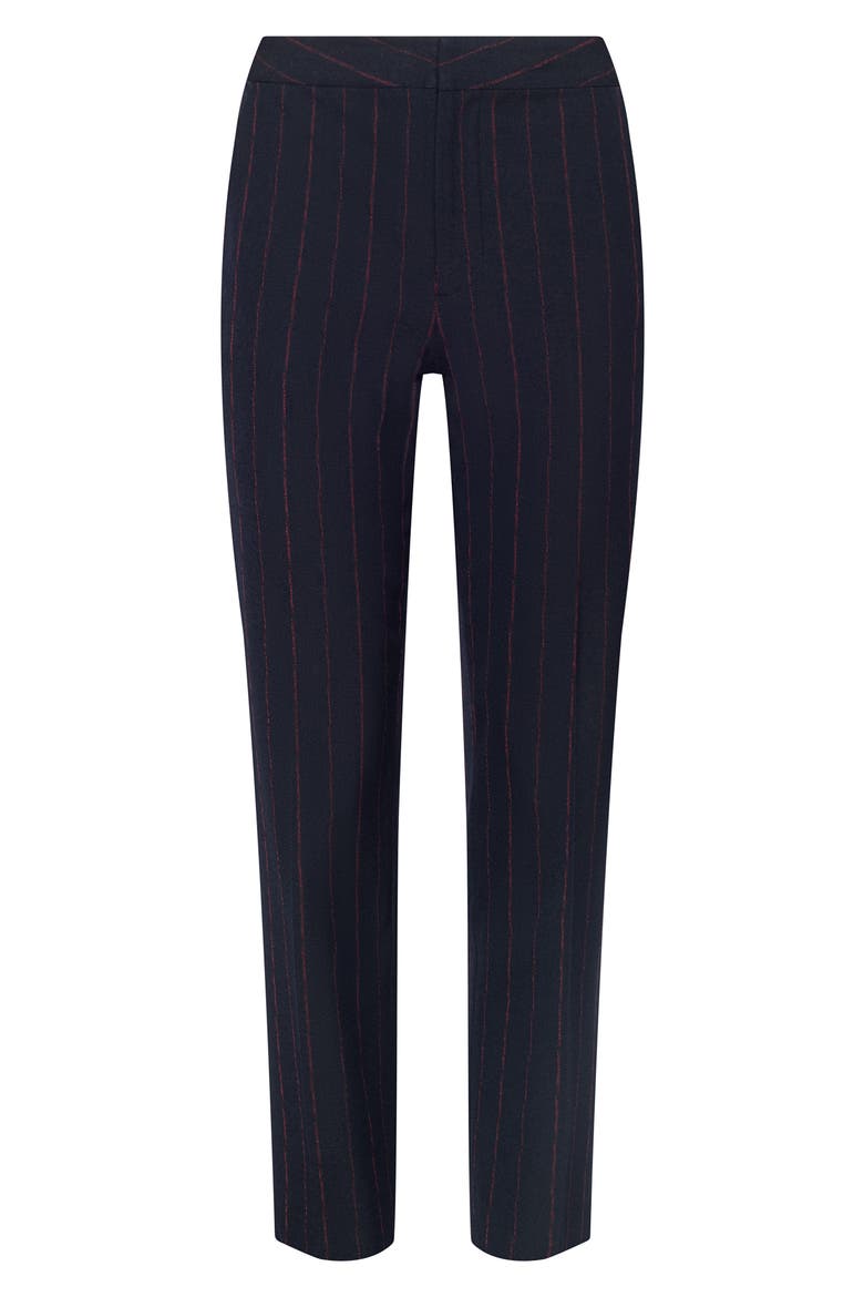 Rebel Side Stripe Wide Leg Trousers, Alternate, color, BLACK