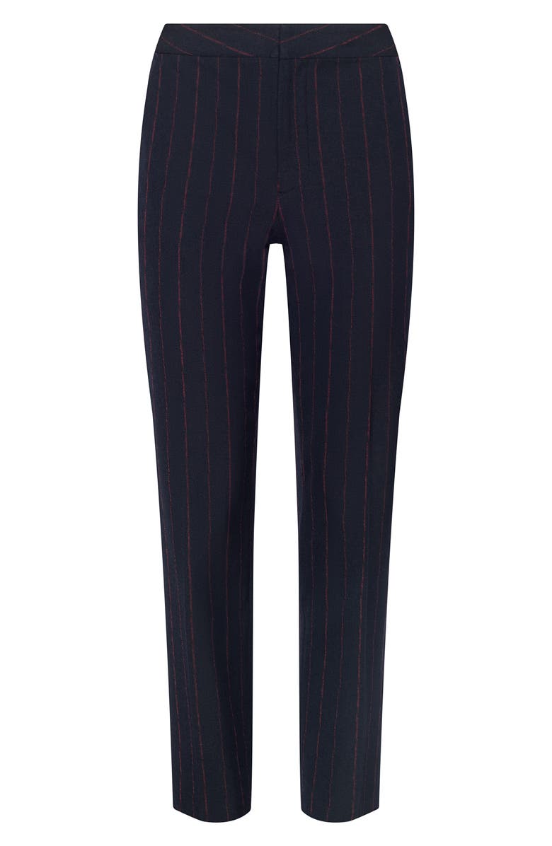 L'AGENCE Rebel Side Stripe Wide Leg Trousers, Alternate, color, Black