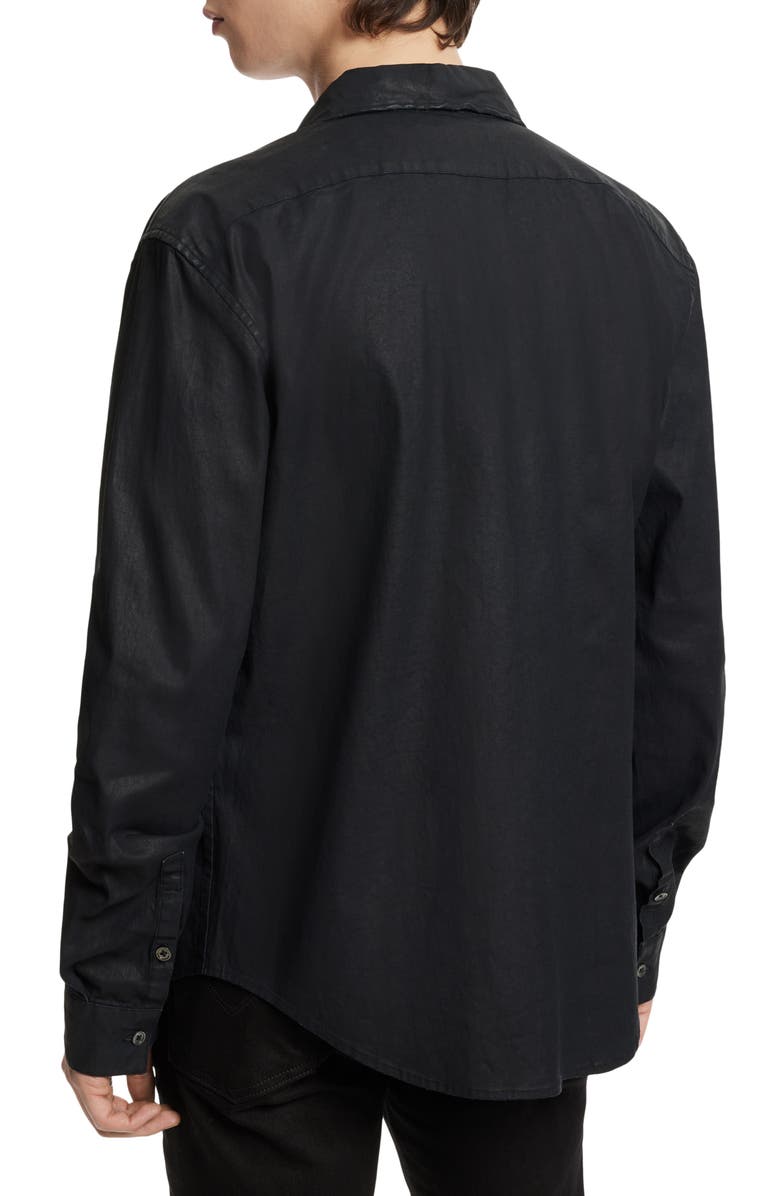 John Varvatos Slim Fit Button-Up Shirt Jacket, Alternate, color, Navy