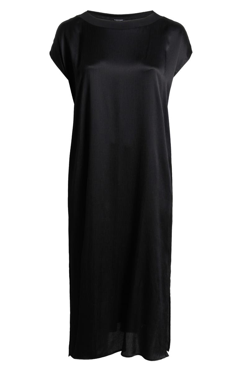 Eileen Fisher Bateau Neck Silk Shift Dress, Alternate, color,