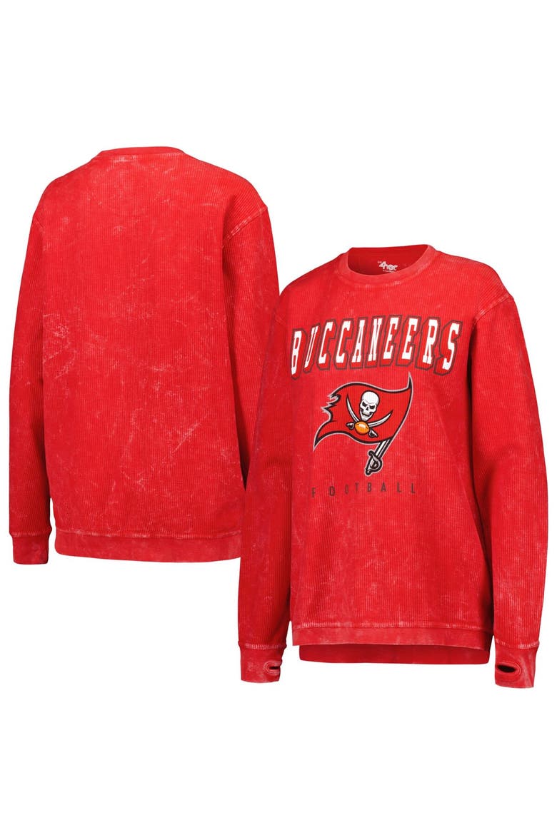 Women's G-III 4Her by Carl Banks Red Tampa Bay Buccaneers Comfy Cord Pullover Sweatshirt, Main, color, Red