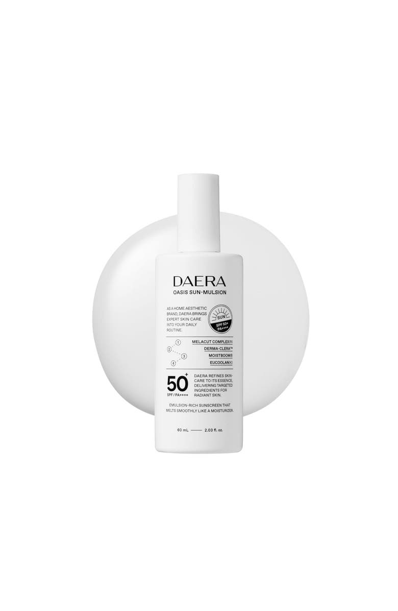 DAERA Sunscreen SPF 50 for Face 2.03 fl oz 60 ml, Main, color, White
