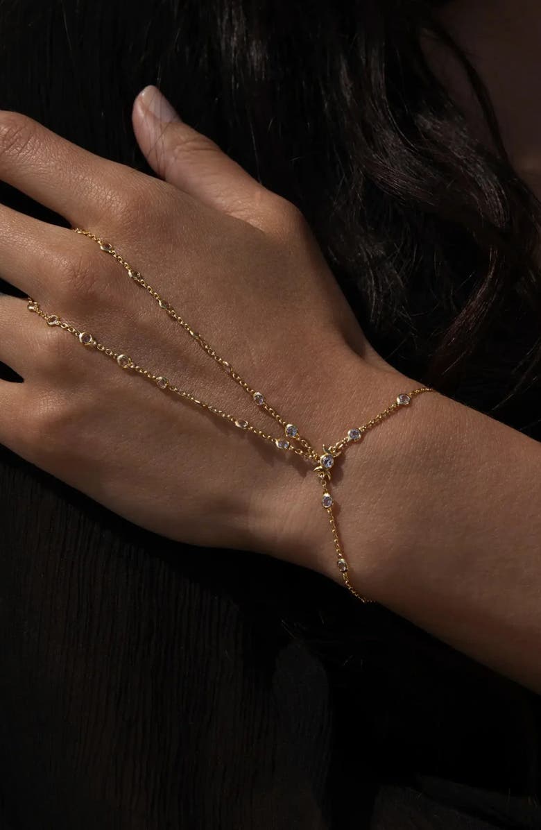 Awe Inspired Triple Moon Hand Chain, Alternate, color, 925 Sterling Silver