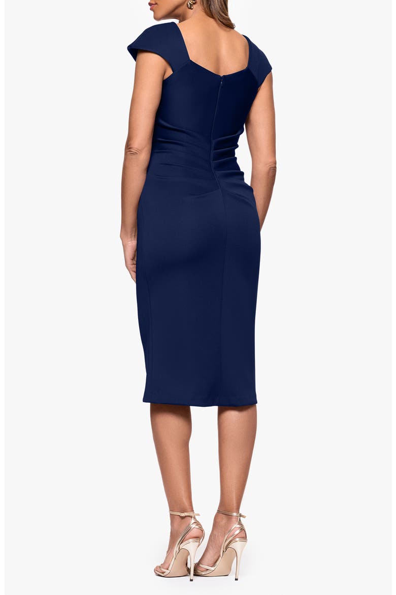 Asymmetric Scuba Knit Cocktail Dress, Alternate, color, MIDNIGHT