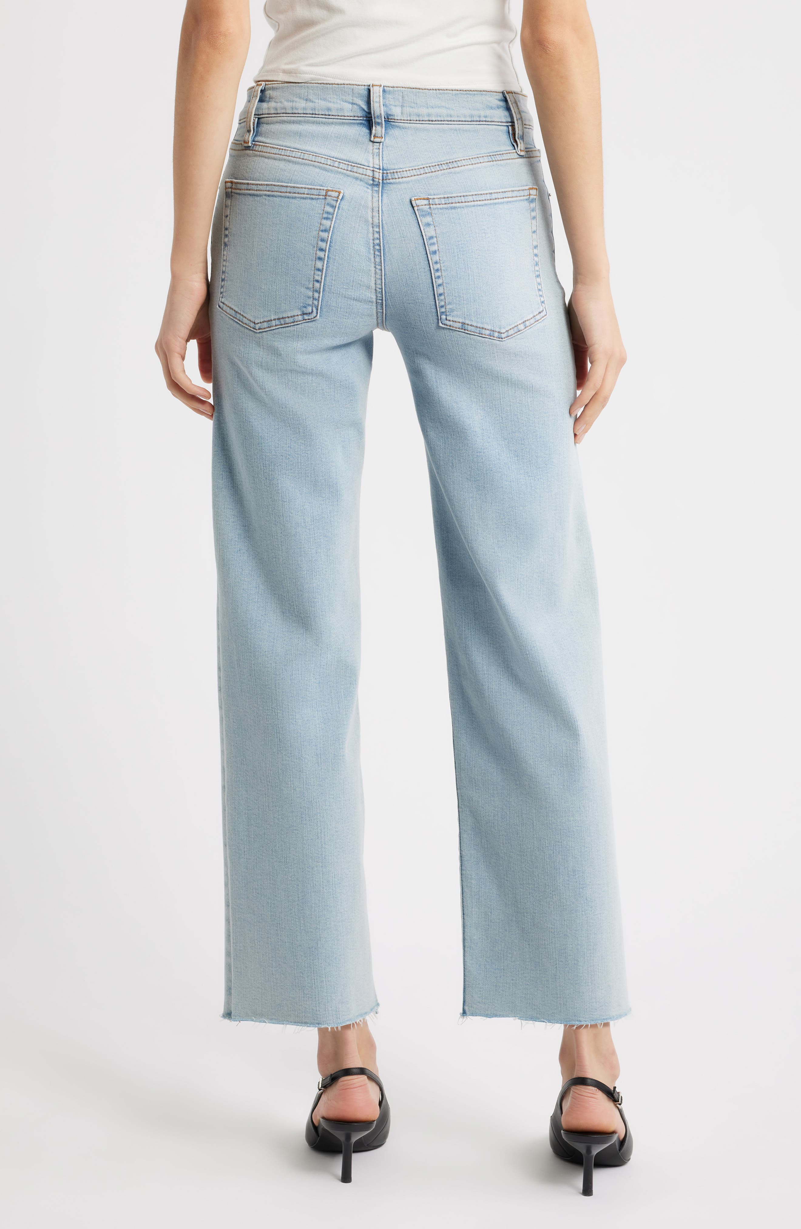 The Mellow Frayed Ankle Straight Leg Jeans - image 2