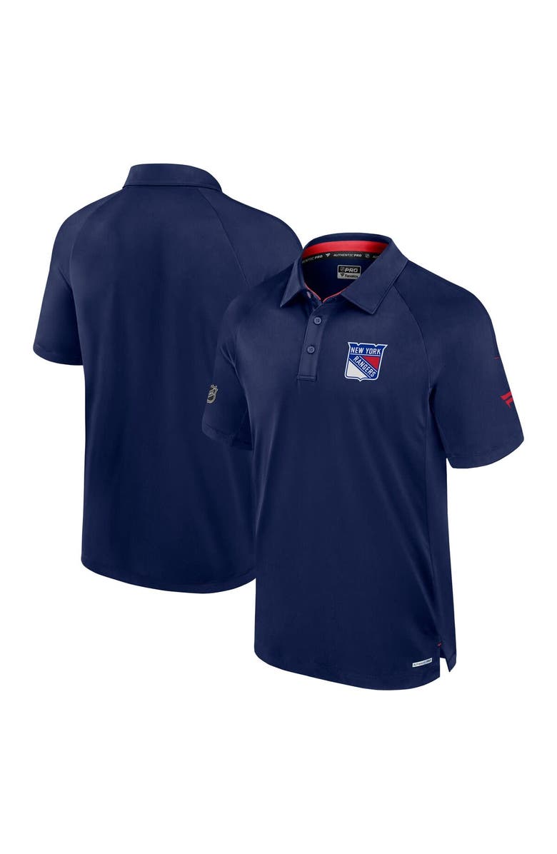 FANATICS Men's Fanatics Navy New York Rangers Authentic Pro Rink Polo, Main, color,