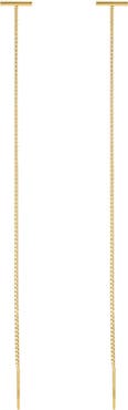 Adornia Bar Box Chain Threader Earrings