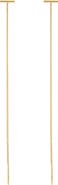 Adornia Bar Box Chain Threader Earrings