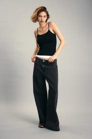 H&M Harper high rise wide leg jeans