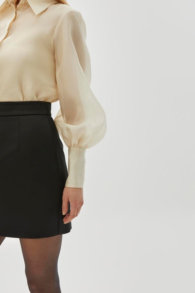 Braxton Mini Skirt, Alternate, color, BLACK