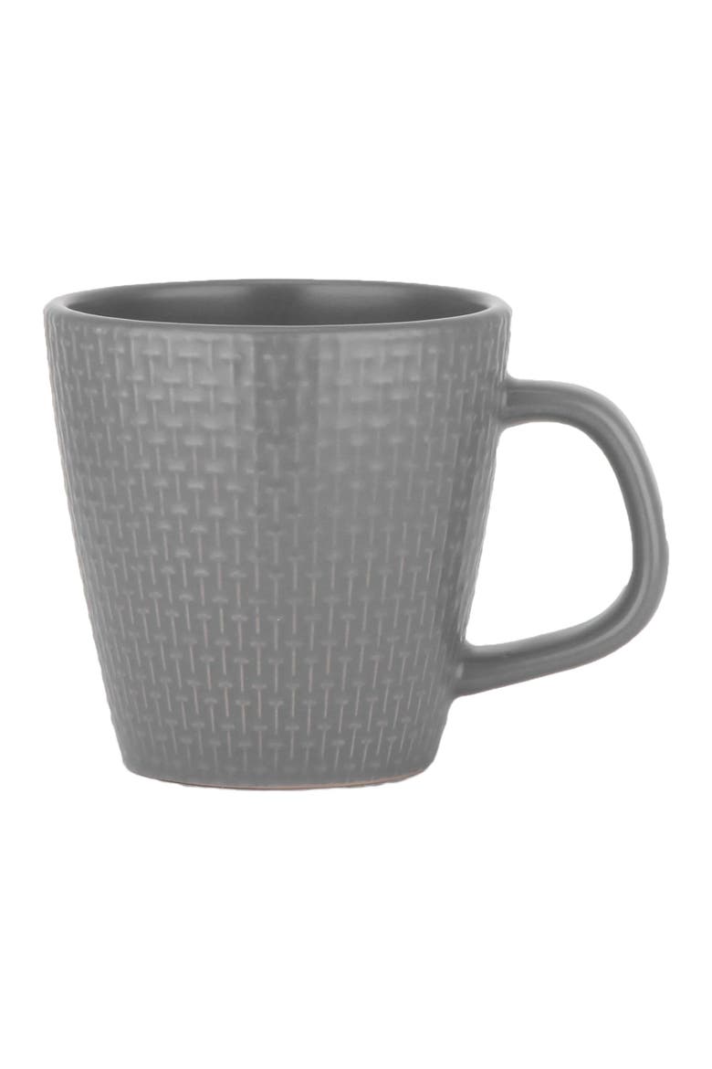 Olivia Stoneware 4-Piece Mug Set, Main, color, Gray