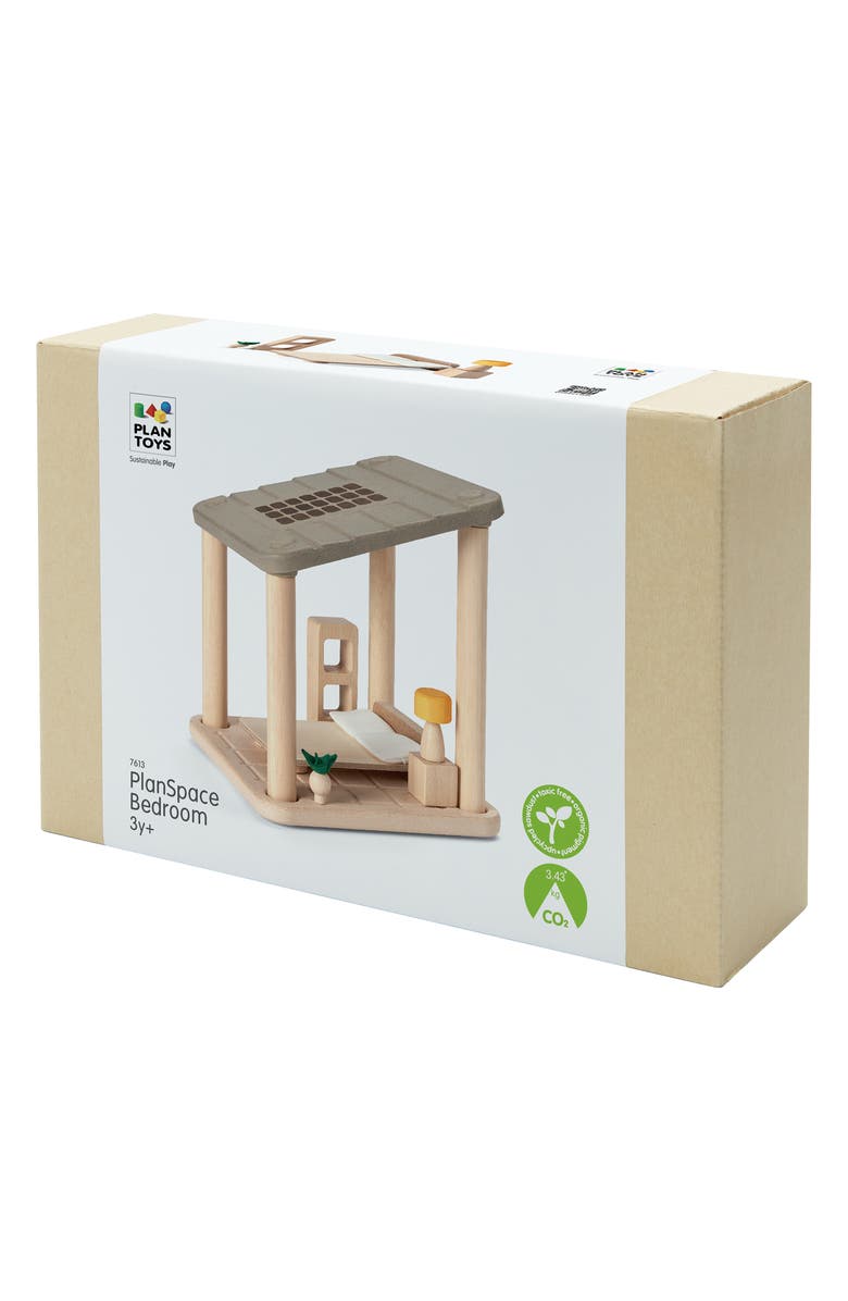PlanToys<sup>®</sup> PlanSpace Bedroom Building Playset, Alternate, color, Brown