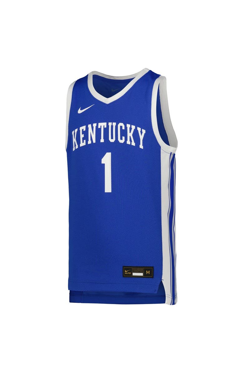 Nike Youth Nike #1 Royal Kentucky Wildcats Icon Replica Basketball Jersey, Alternate, color, Royal