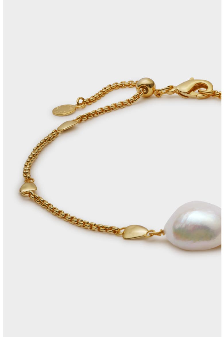 Sol Pearl Anklet, Alternate, color, Gold