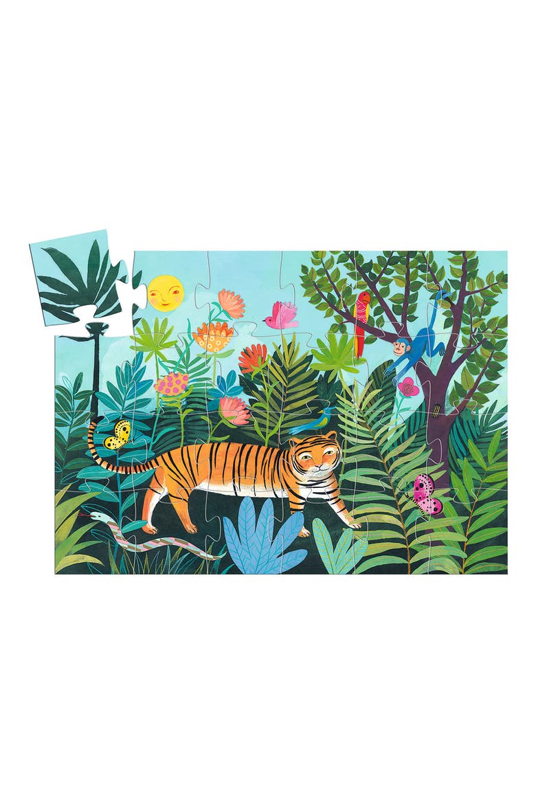 Silhouette The Tiger's Walk Puzzle, Alternate, color, ORANGE