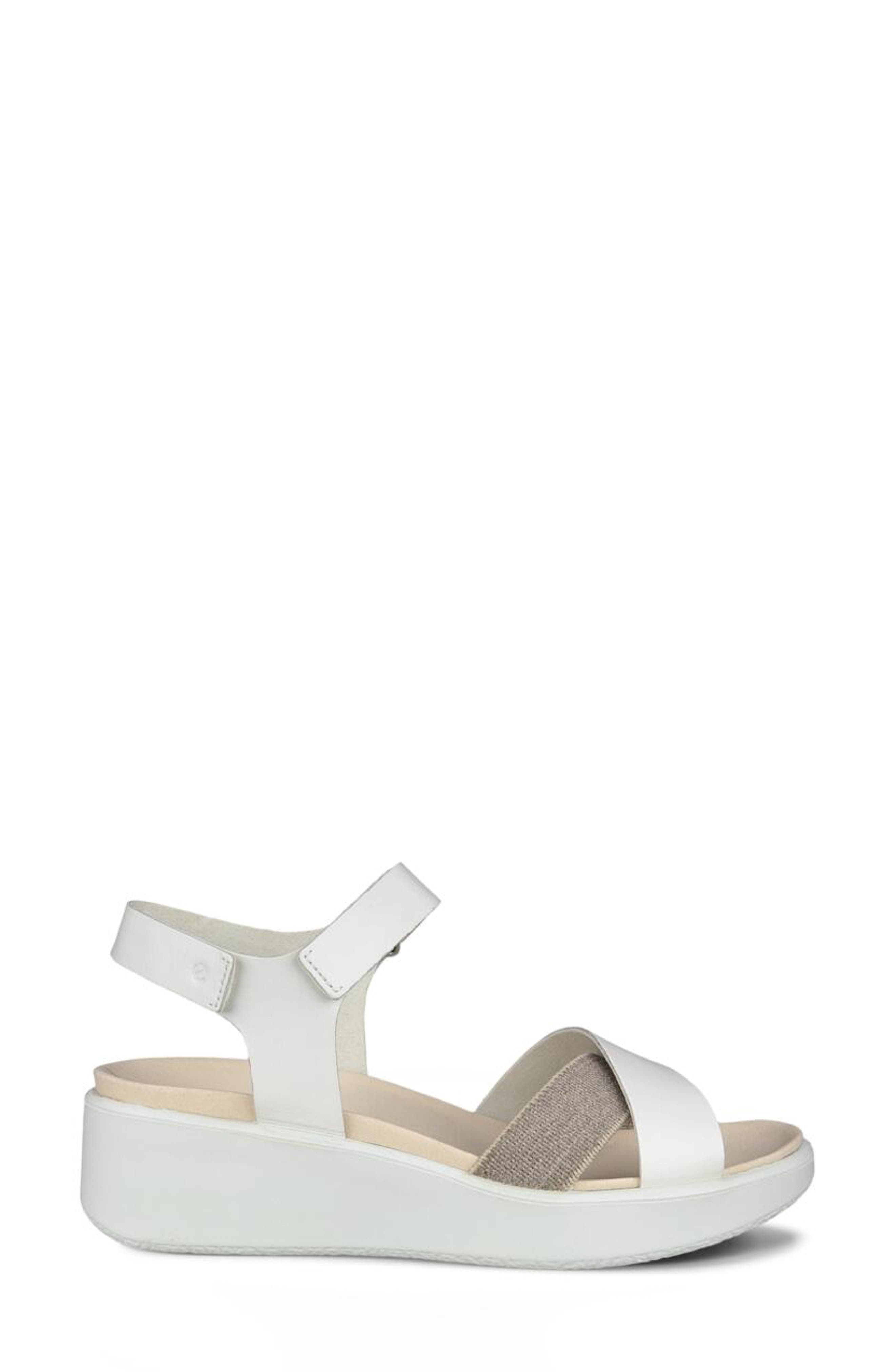 ECCO Flowt Water Resistant Wedge Sandal, Alternate, color, 