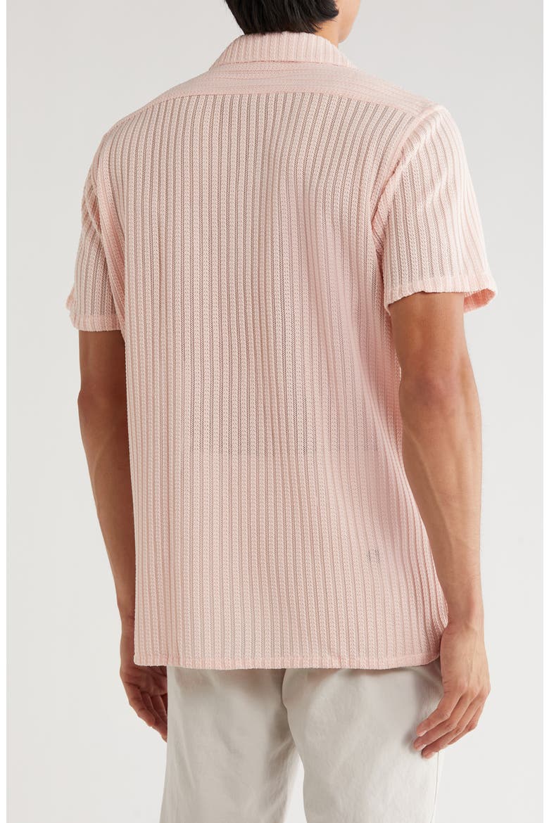 Textured Stripe Button-Up Shirt, Alternate, color, DUSTY PINK
