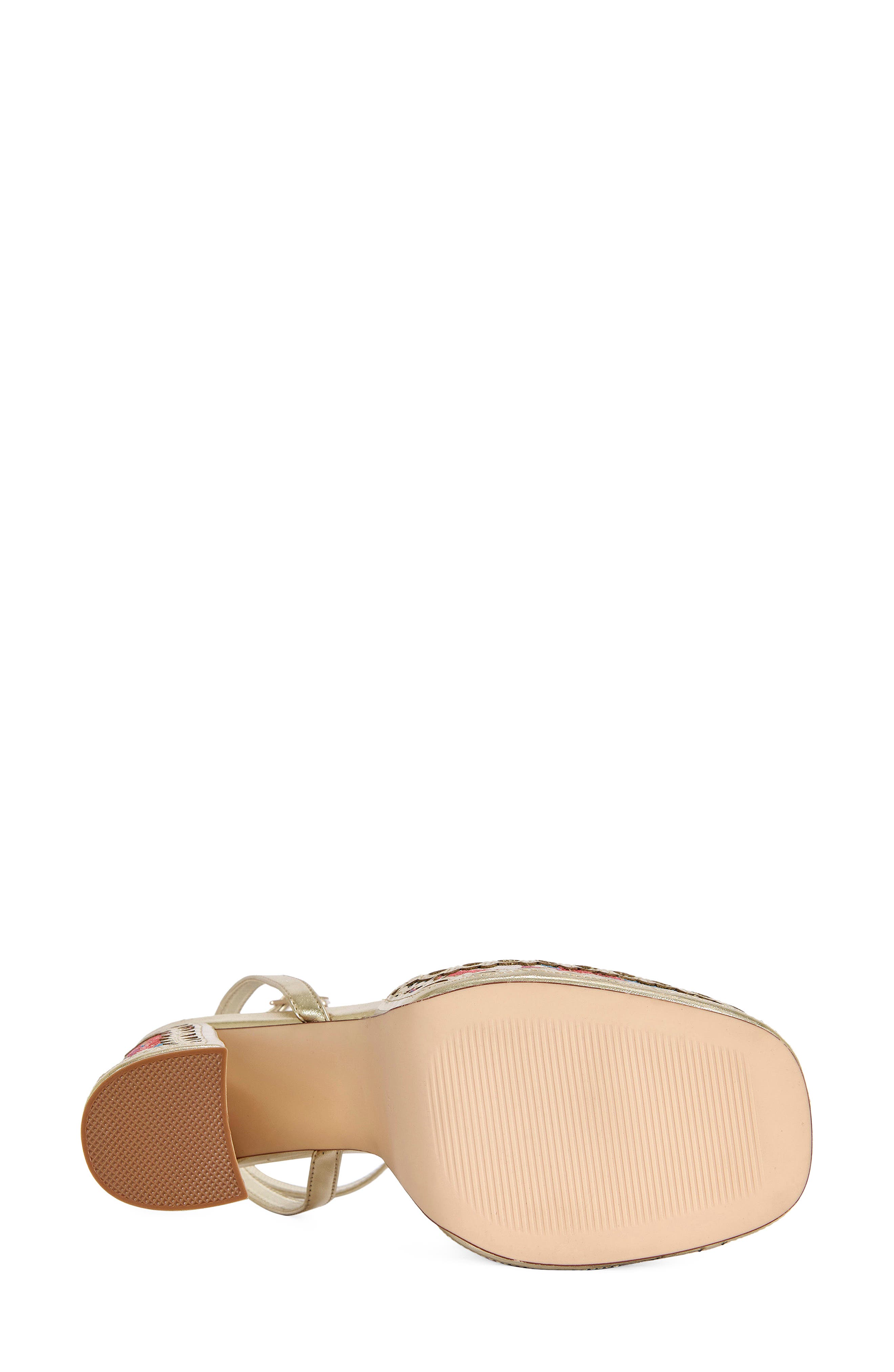 Wenda Platform Ankle Strap Sandal, Alternate, color, PINK MULTI