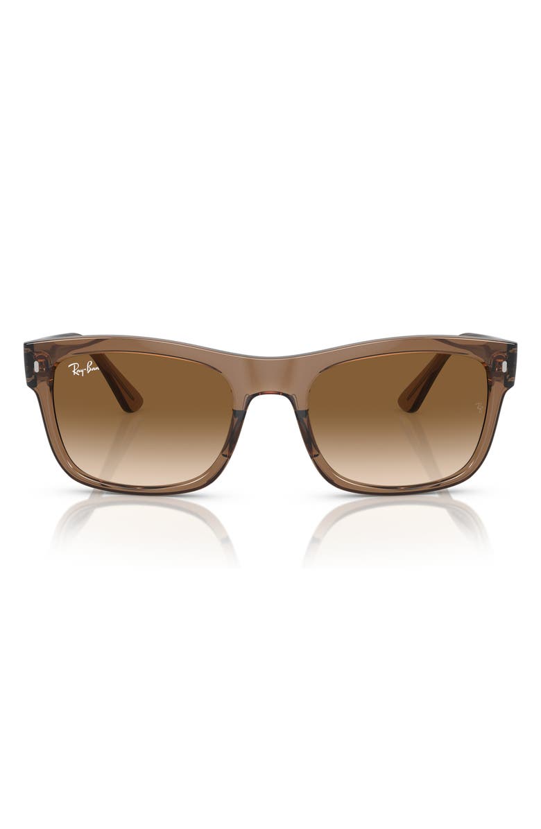 Ray-Ban 56mm Gradient Square Sunglasses, Main, color, Brown Gradient