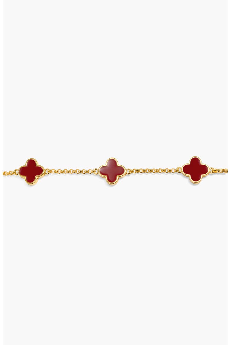 Signature Clover Collection Bracelet, Alternate, color, Gold Plated