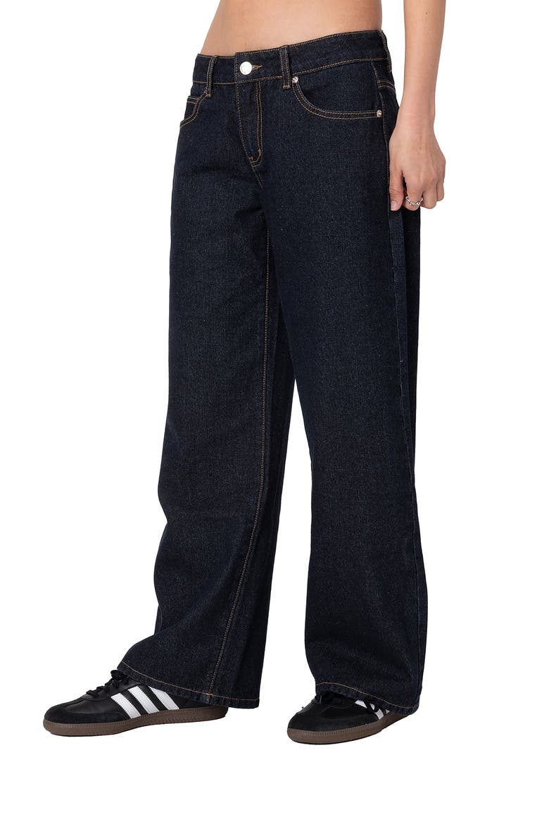 Raelynn Washed Wide Leg Jeans, Alternate, color, INDIGO-BLUE-RAW-WASH