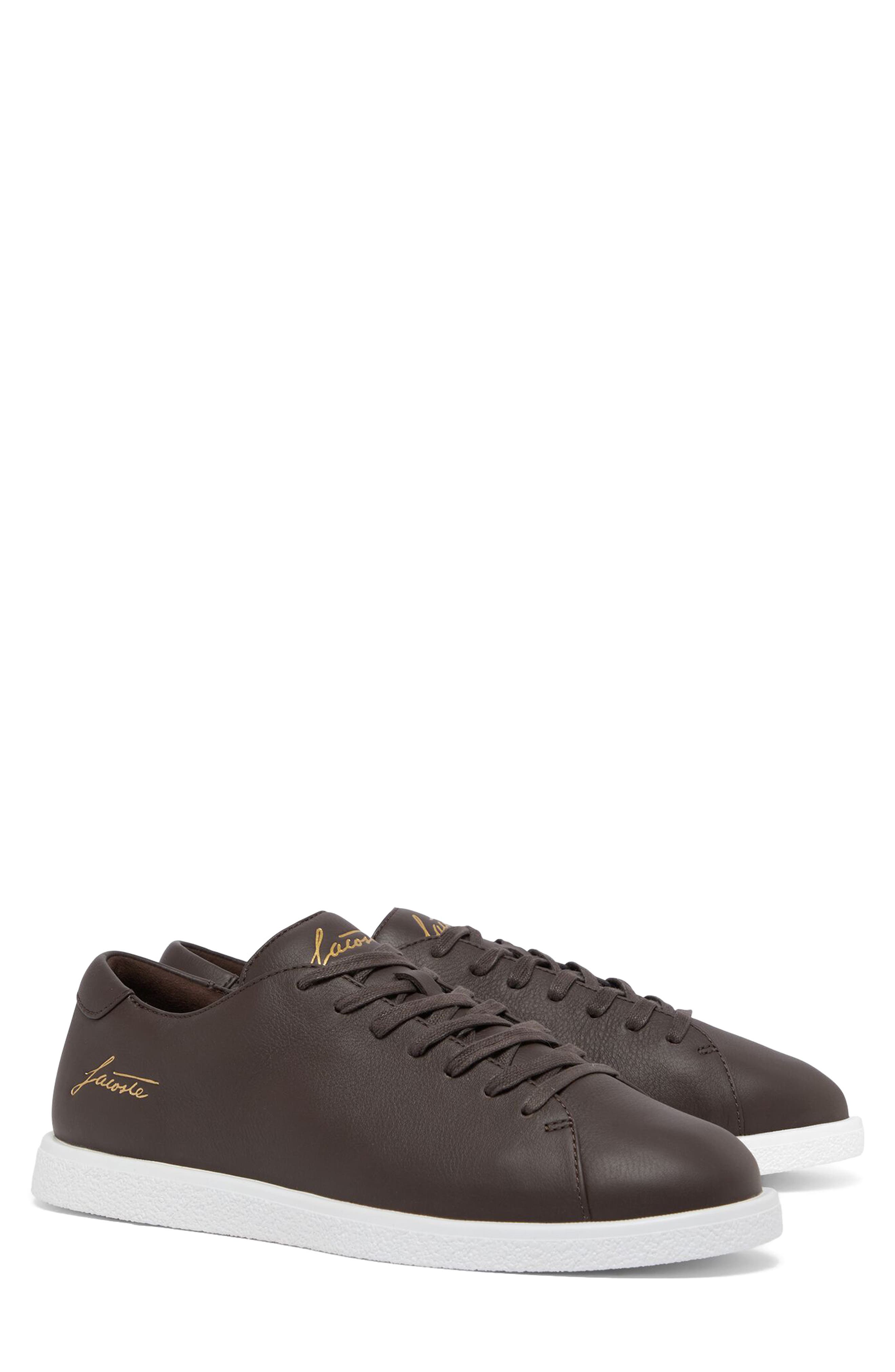 Linecourt Low Top Sneaker, Main, color, DARK BROWN/ WHITE