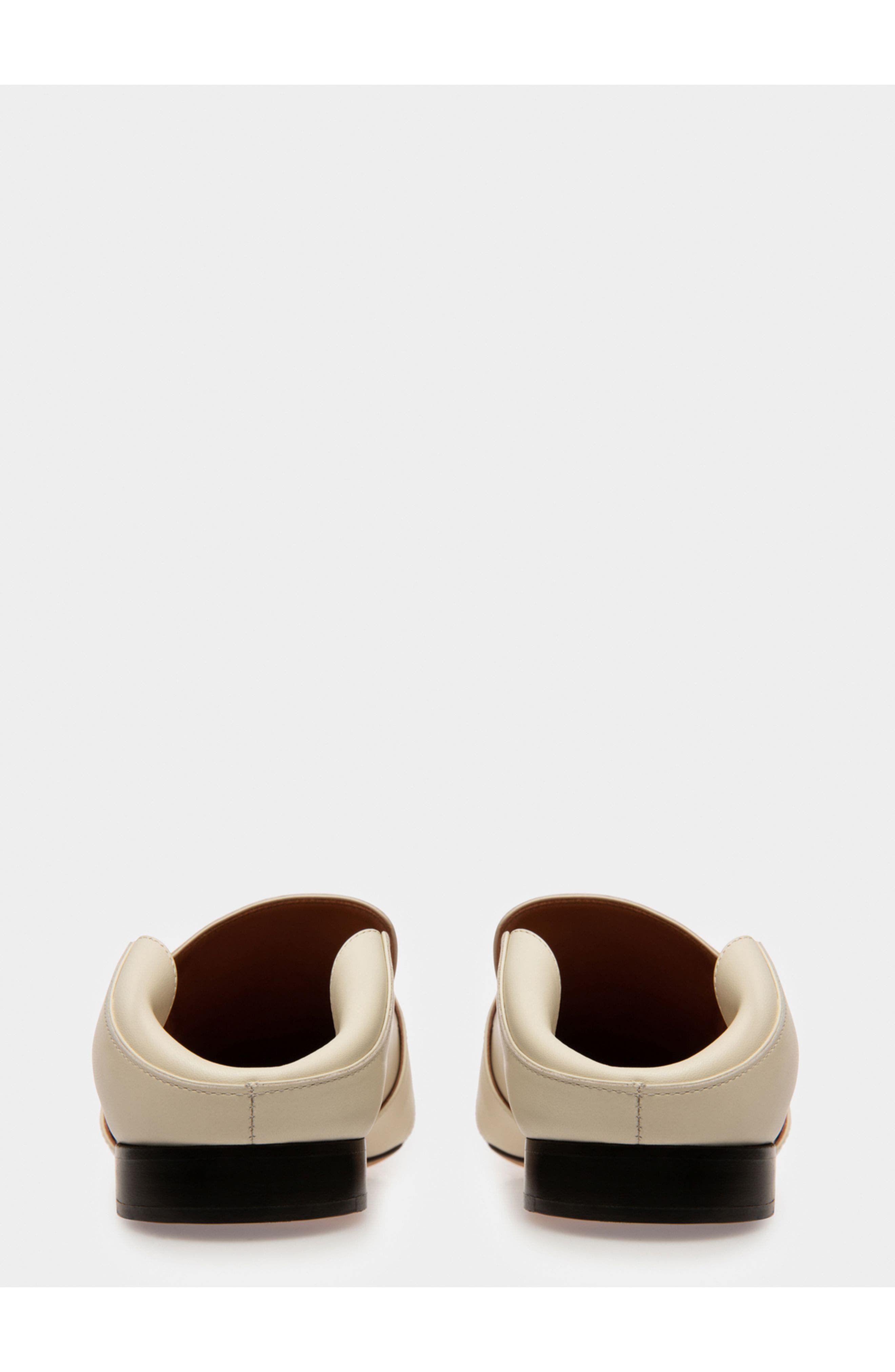 Bally Janelle Women's Leather Slipper, Alternate, color, White