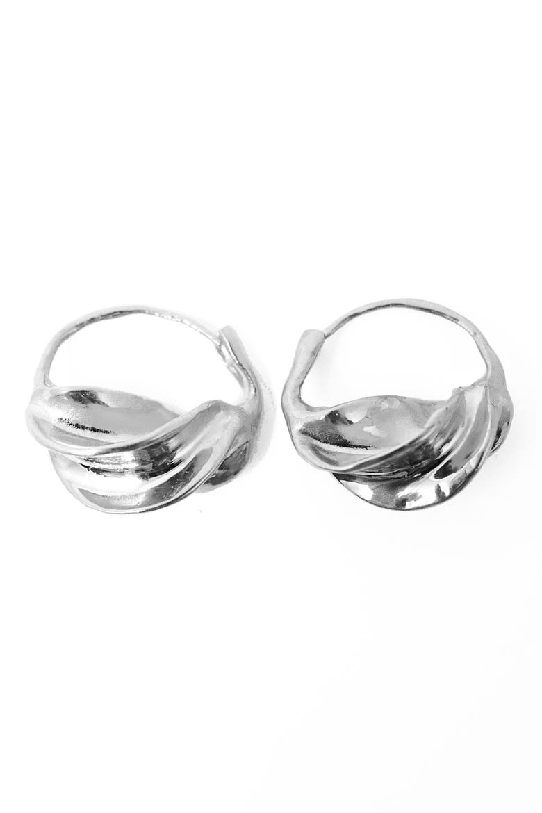 West Africa The Classic Fula Hoop Earrings, Main, color, SILVER