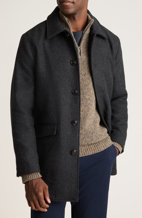 Wool Blend Car Coat