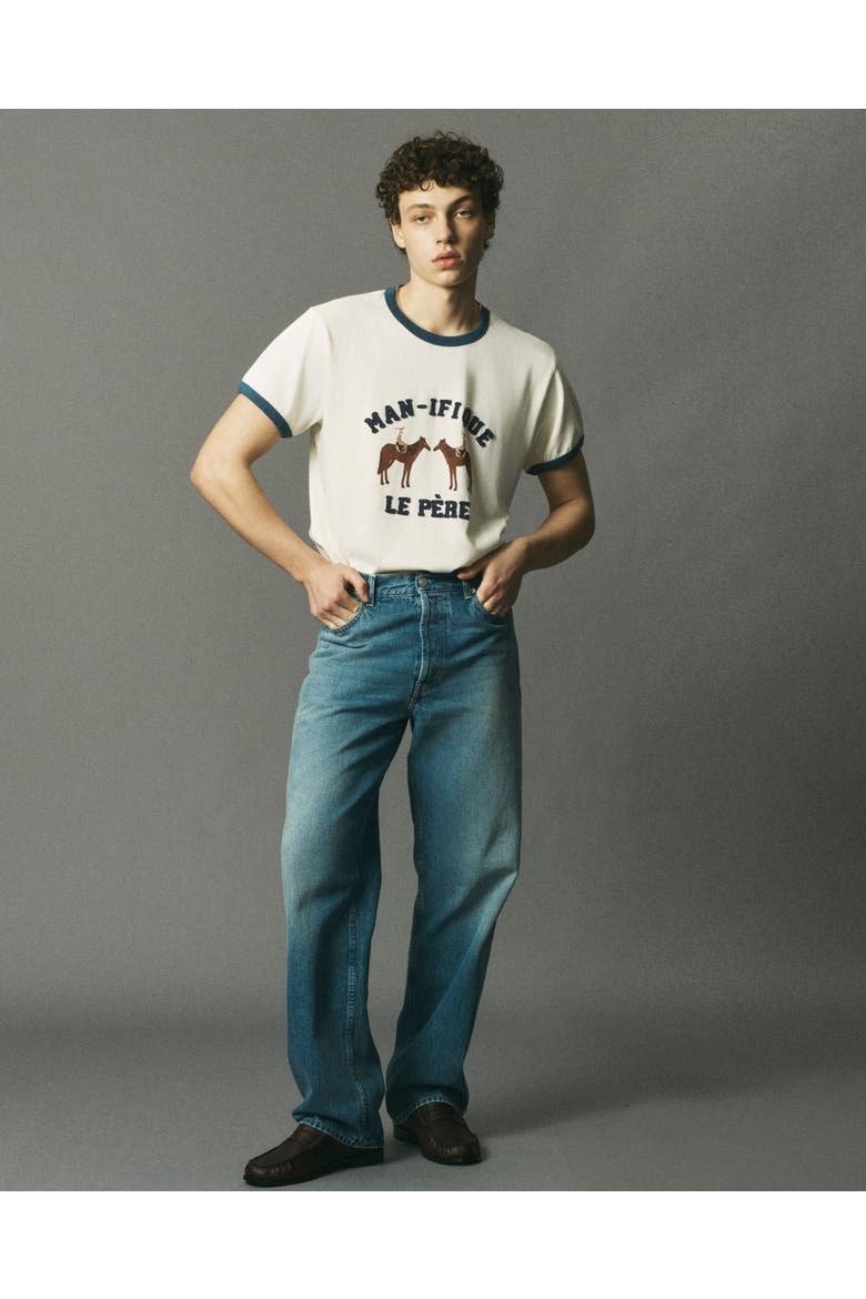 Manifique Ringer Tee, Alternate, color, Off-White