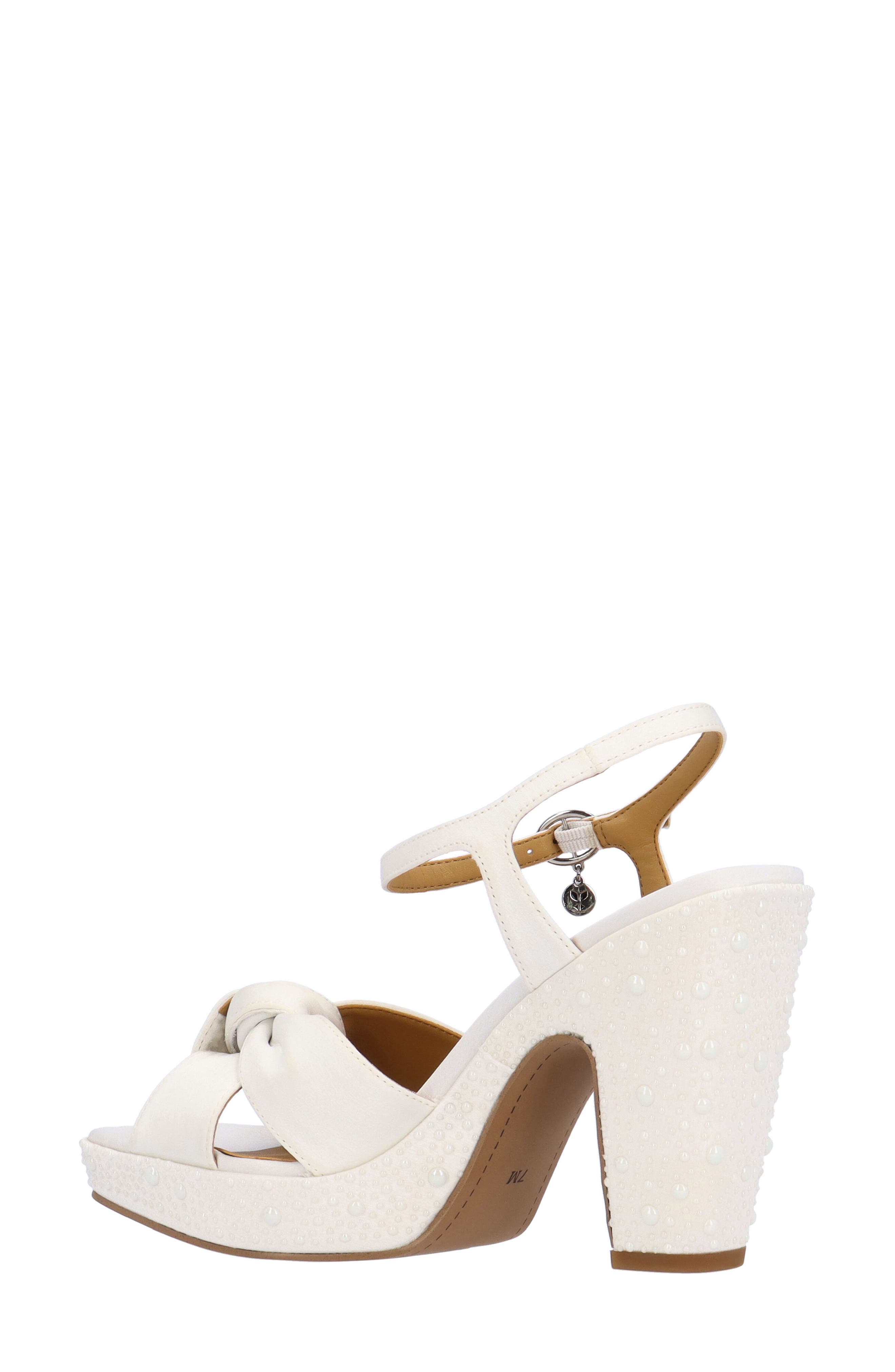 Burkett Ankle Strap Platform Sandal, Alternate, color, WHITE