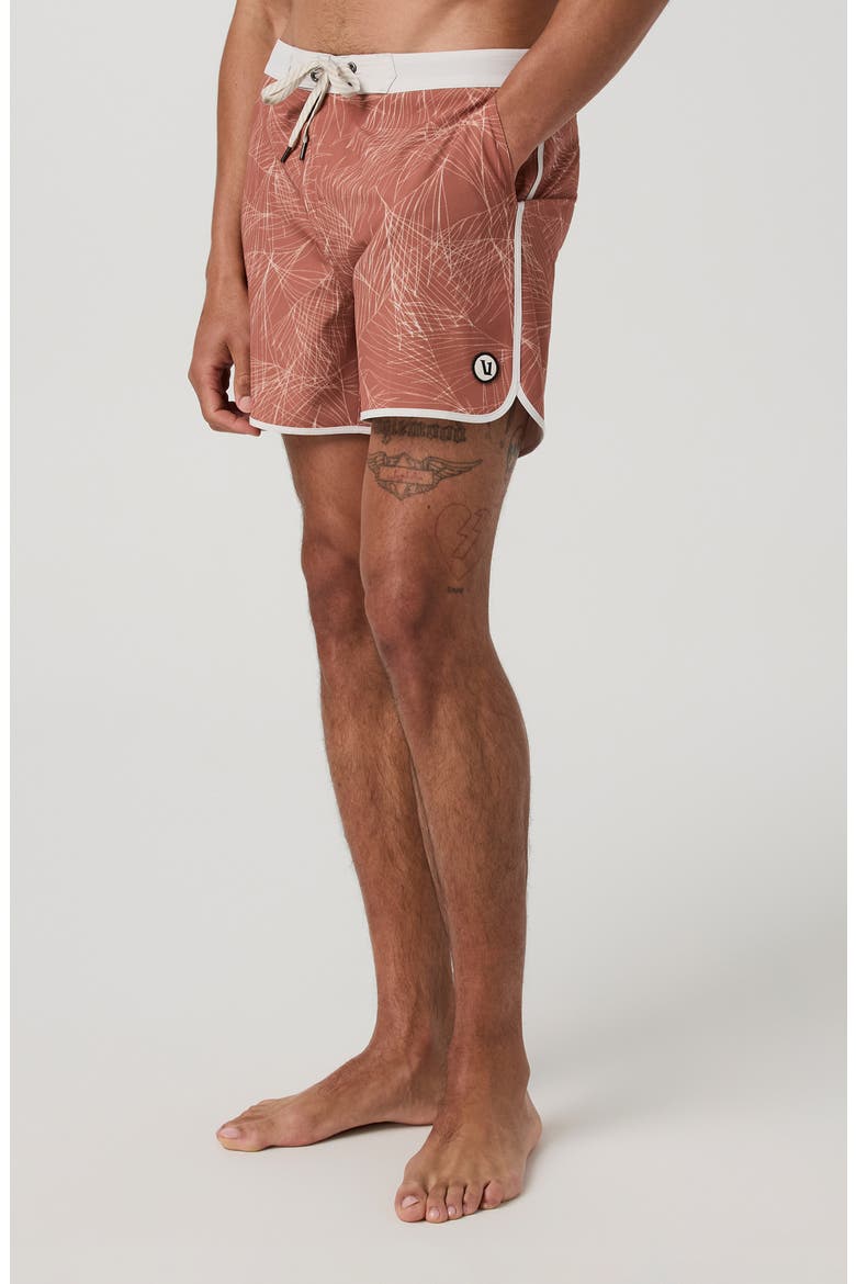 Cruise Swim Trunks, Alternate, color, VINTAGE RED PALM SHADOW