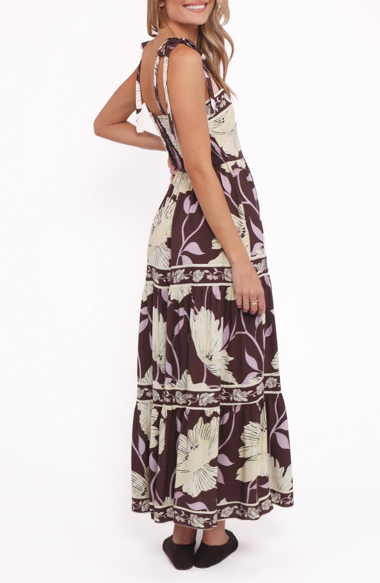 Petal & Pup Leonor Print Maxi Dress, Alternate, color, Yellow Brown Floral