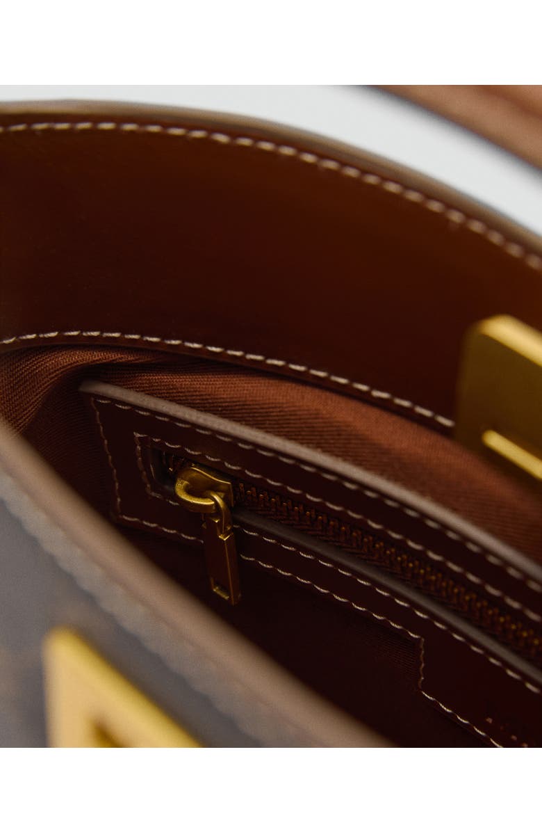 MANGO Mini Monogram Shopper Bag, Alternate, color,