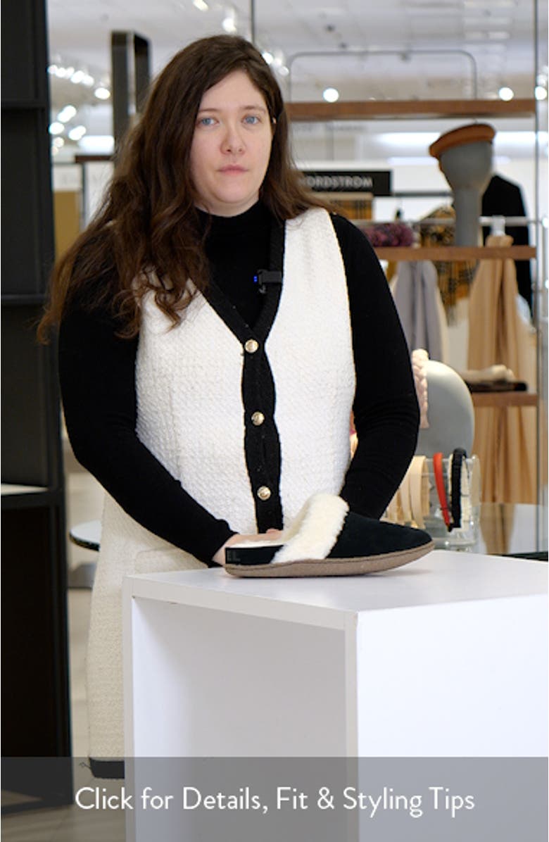 Nakiska II Faux Shearling Lined Slide Slipper, sales video thumbnail