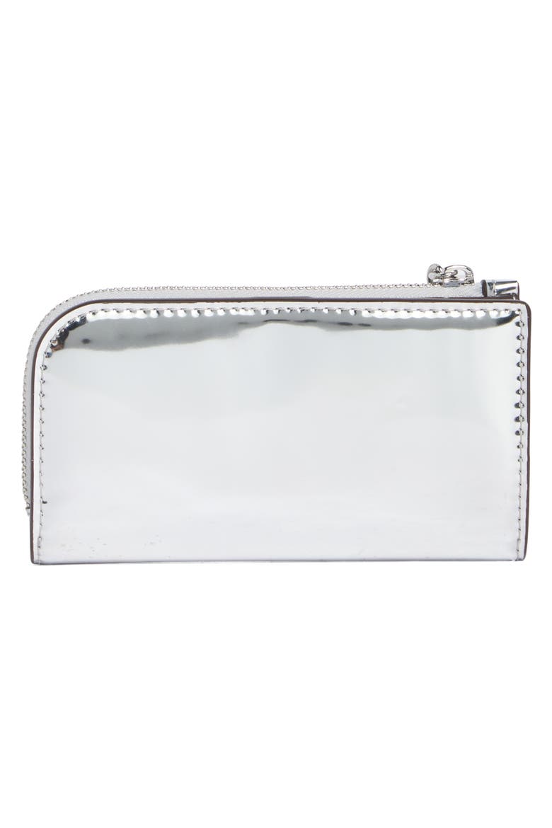 devon patent slim wallet, Alternate, color, SILVER
