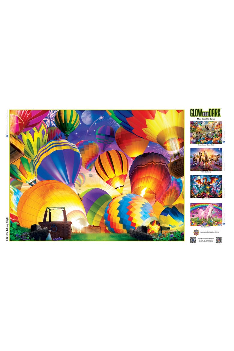 Taking Flight 300 Piece Glow Puzzle, Alternate, color, Multicolor