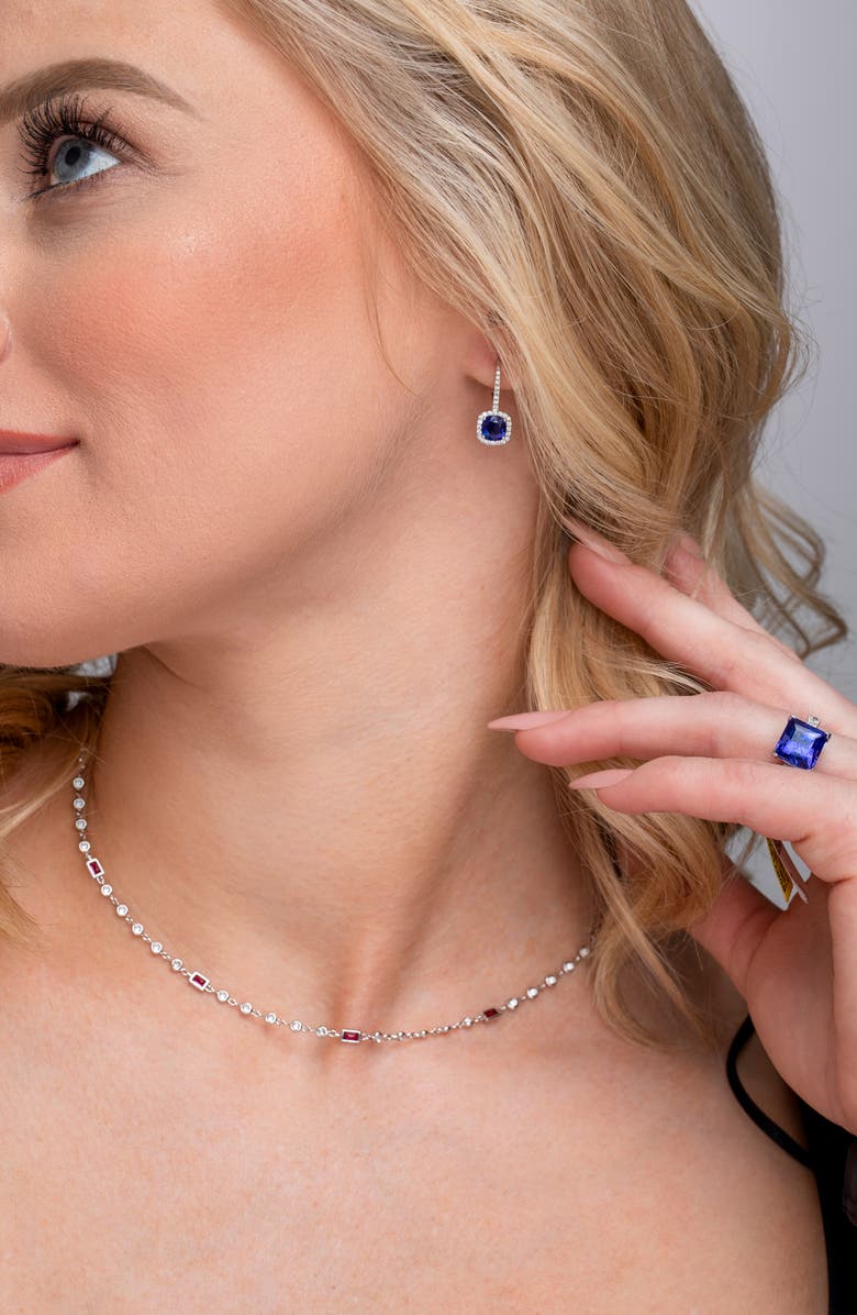 Bony Levy El Mar Diamond & Sapphire Drop Earrings, Alternate, color, 