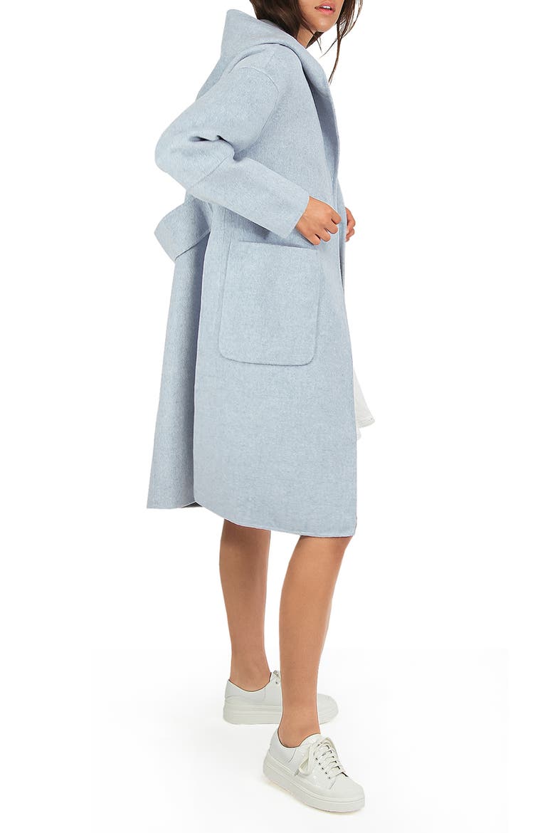 Walk This Way Wool Blend Coat, Alternate, color, LIGHT BLUE