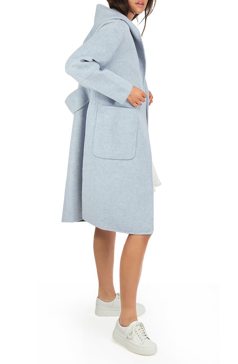 Belle & Bloom Walk This Way Wool Blend Coat, Alternate, color, Light Blue