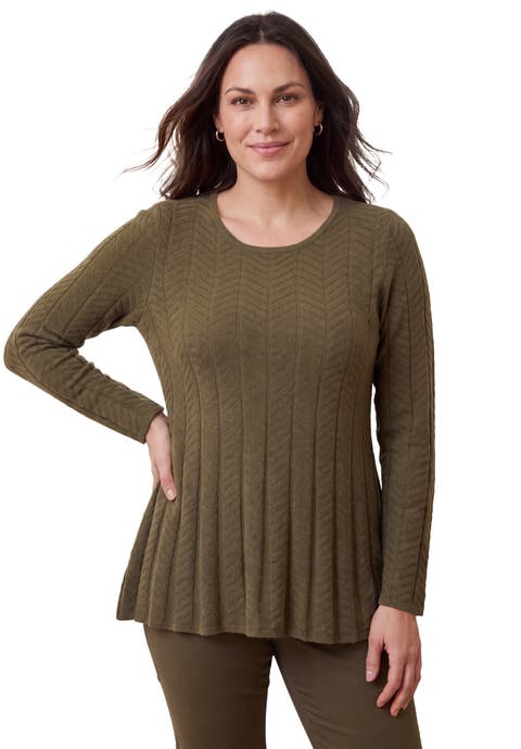 Chevron Fit & Flare Sweater