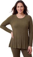 Jessica London Chevron Fit & Flare Sweater