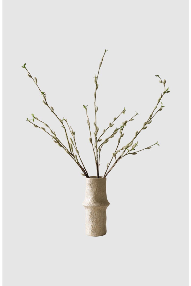 Brown Willow Bud Branch, Alternate, color, Brown