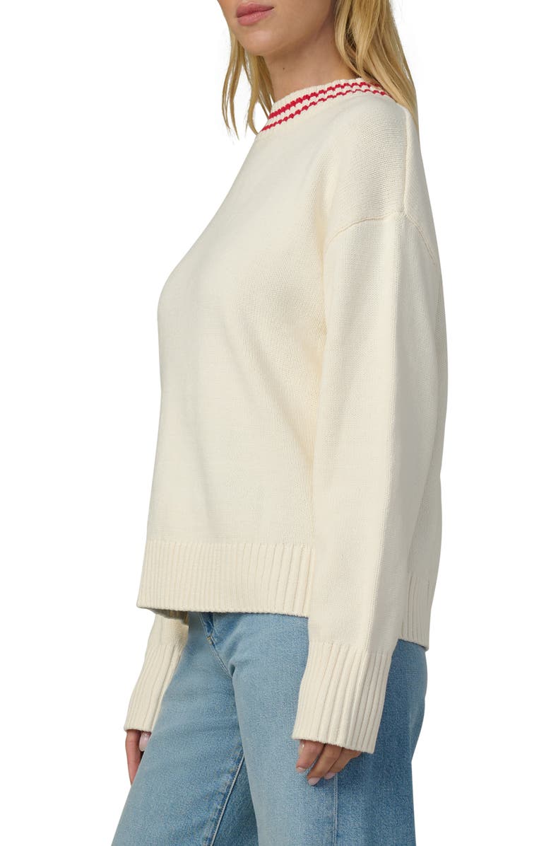 Joe's Benson Tipped Crewneck Sweater, Alternate, color, Ecru