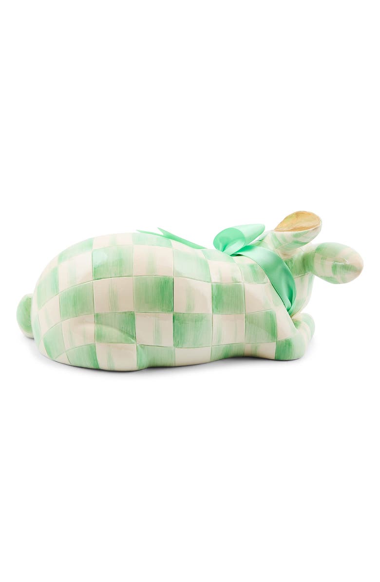 MACKENZIE CHILDS Mint Check Fluffy Bunny, Alternate, color, Green
