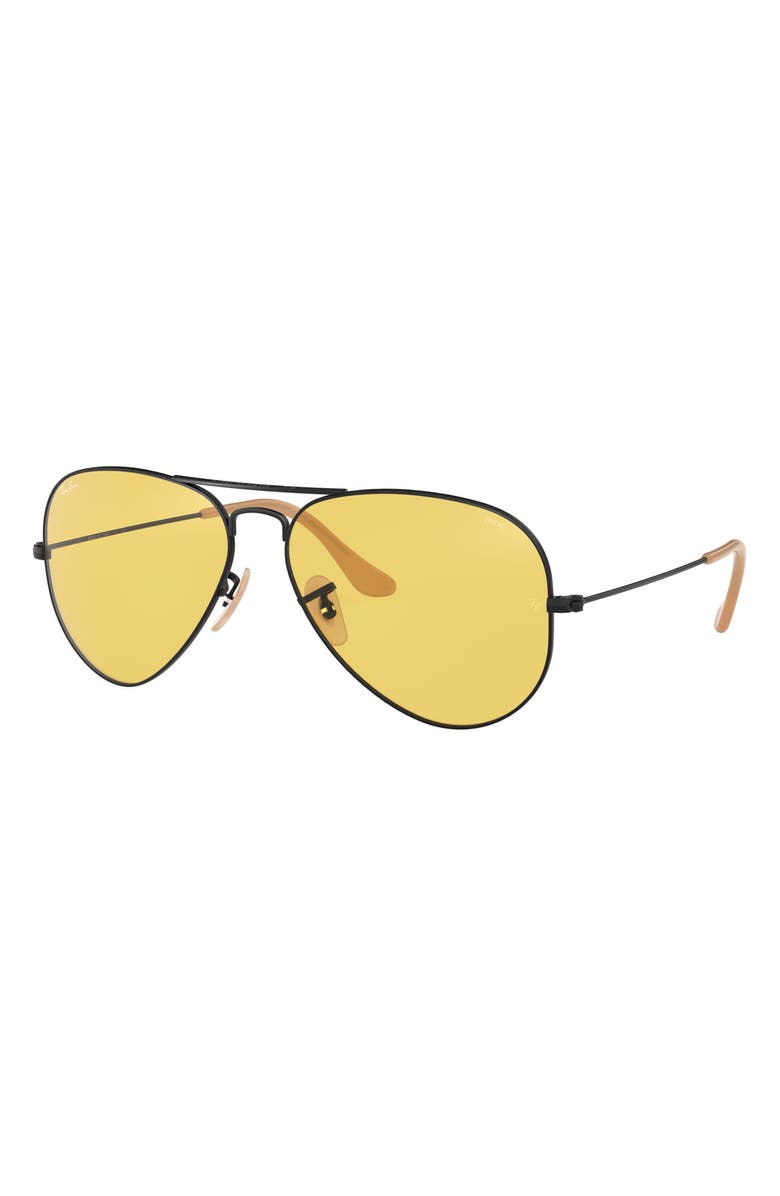 Ray-Ban 58mm Photochromic Aviator Sunglasses, Alternate, color, 