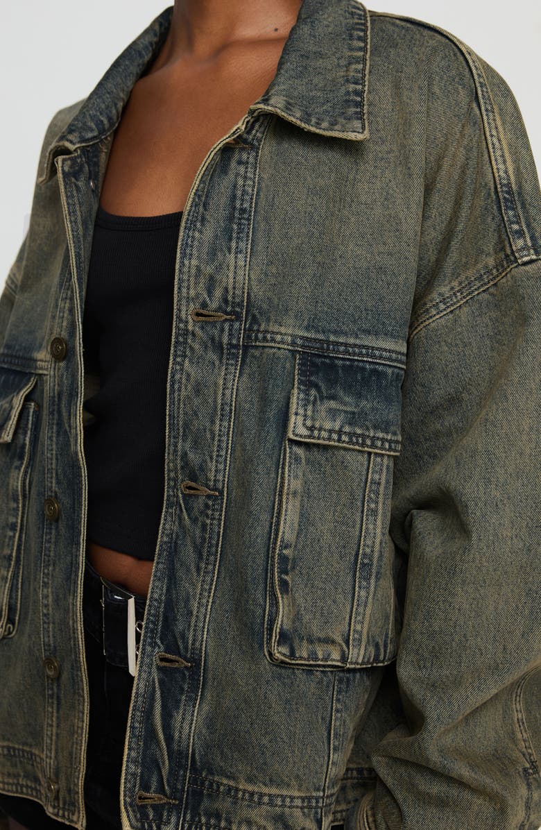 Princess Polly Kier Oversize Denim Jacket, Alternate, color, 