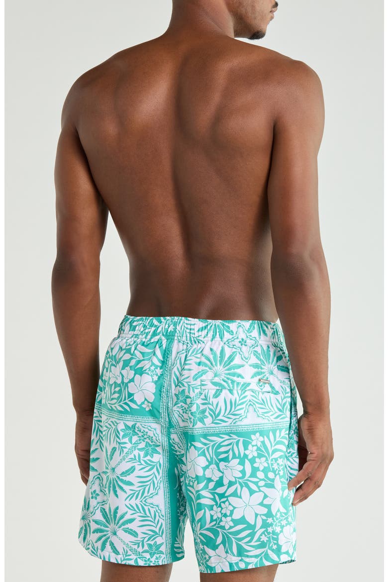 Ponji Swim Shorts, Alternate, color, GREEN